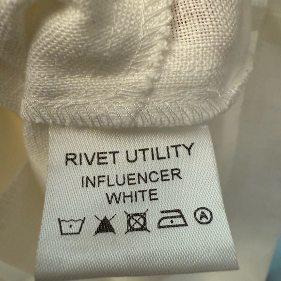 Rivet Utility NWOT Influencer White Belted Jumpsuit - Picture 10 of 12